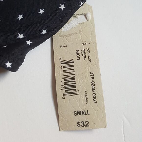 ARIZONA Swimsuit Bikini Top Strapless Stars Underwire New Womens Size Small - Picture 6 of 6